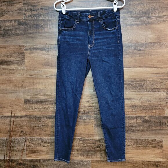 American Eagle Jeans 6 S Jegging Curvy Super Hi Rise Next Level Stretch Dark - Picture 1 of 11
